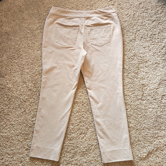 Soft Surroundings Supurla straight ankle pants Size Large Color khaki - Picture 10 of 11